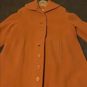 Orange trench coat